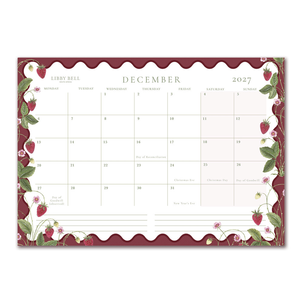 {Pre-Order} The Botanical Year - 2027 Deskpad Calendar (A3 - Large)