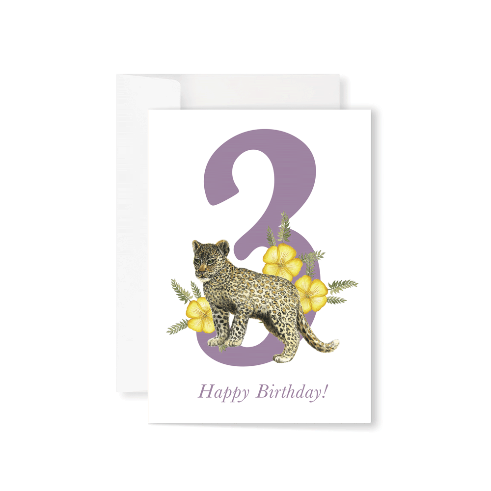 3 - Happy Birthday! Leopard Greeting card