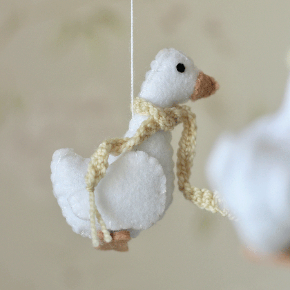 Ducks & Strawberries Felt Mobile