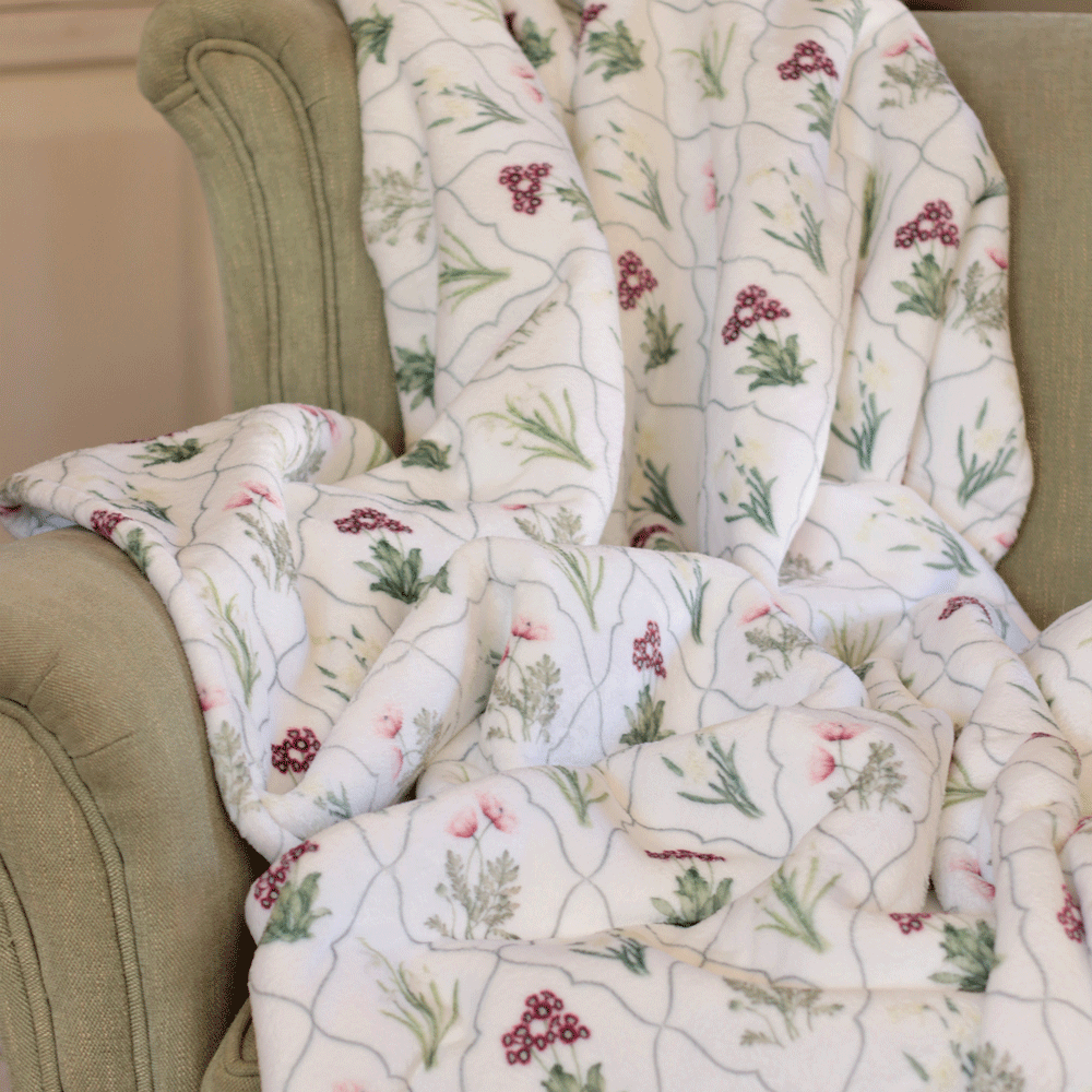 Floral Trellis Luxe Blanket