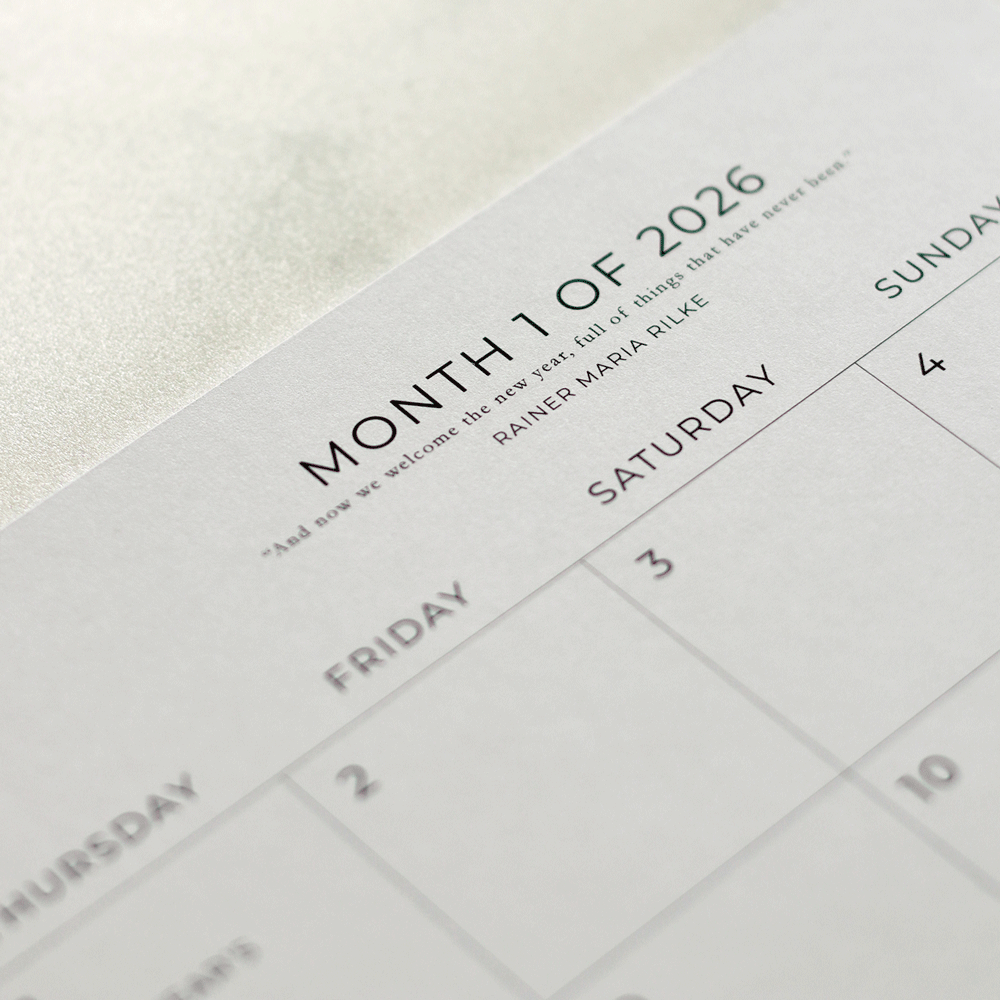 2026 A4 Deskpad Calendar (Medium)