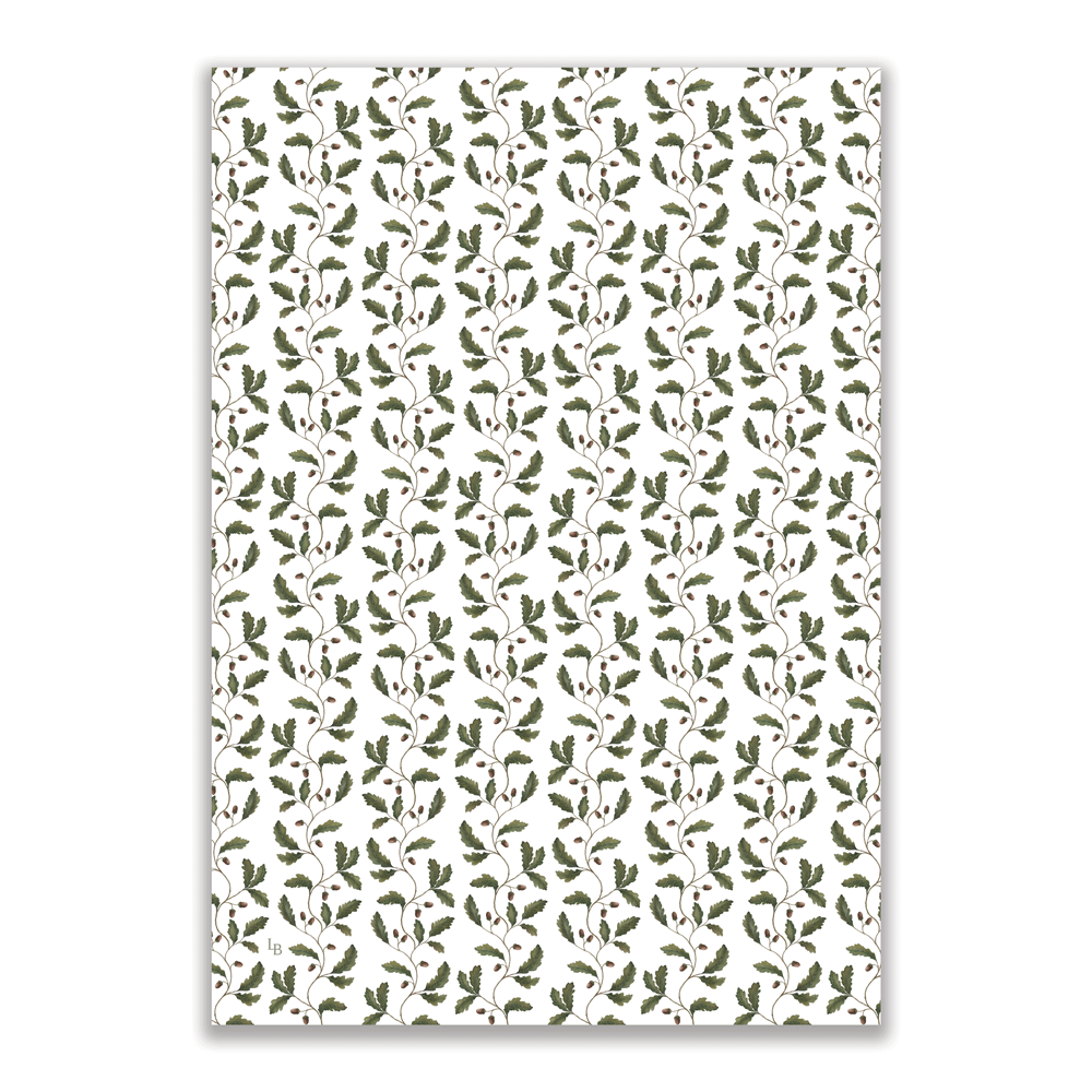Oak Leaf & Acorn Luxe Sheep's Fleece Blanket Throw - Medium