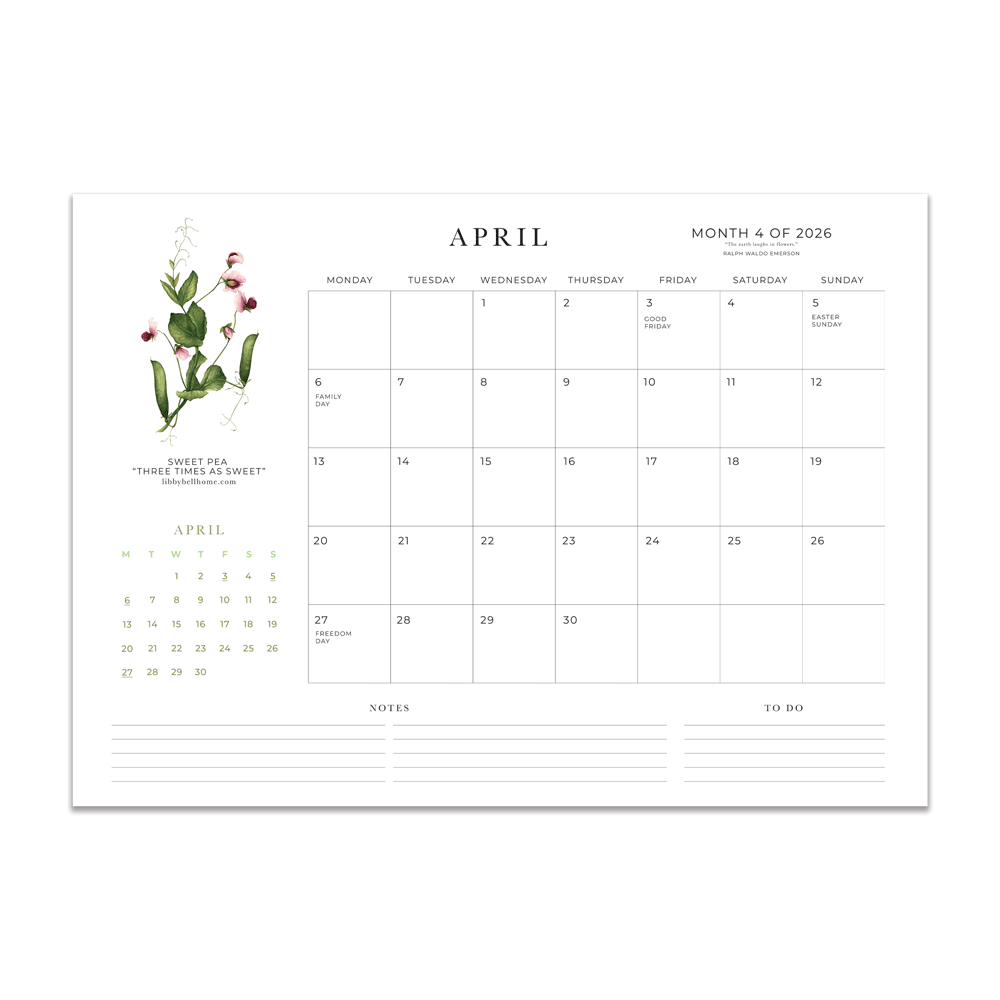 2026 A3 Deskpad Calendar (Large)