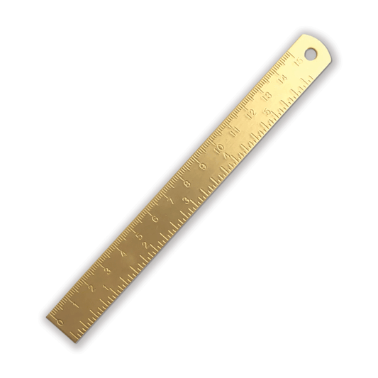 Vintage-style Gold Brass Ruler