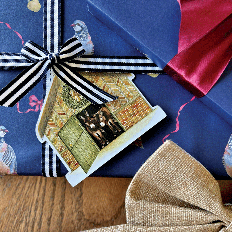 Donkeys in the Stable Gift Tags (set of 8)