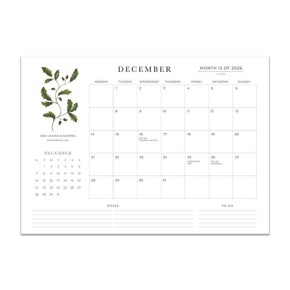 2026 A3 Deskpad Calendar (Large)