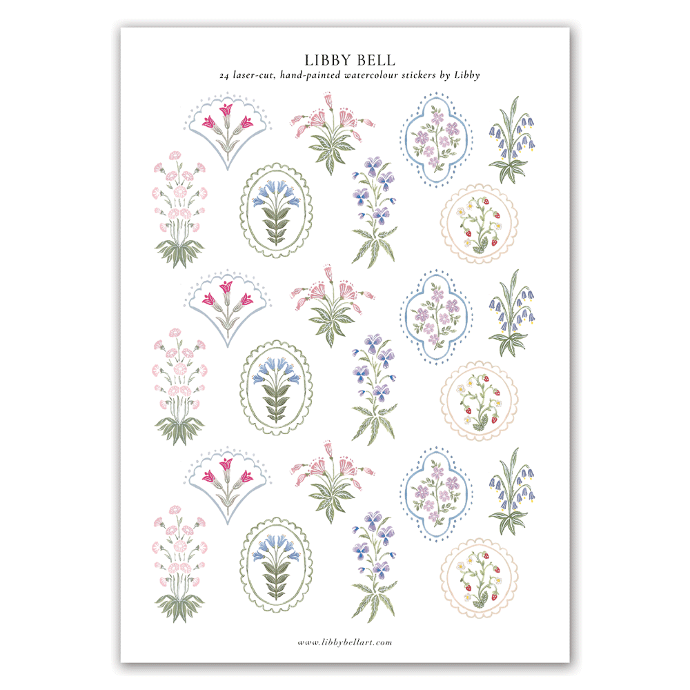 Deco Florals Sticker Sheet