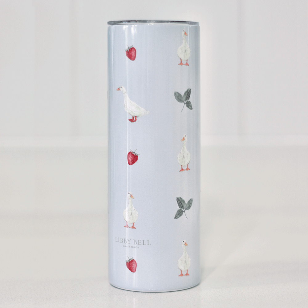 Ducks & Strawberries Hot-Cold Double-wall Tumbler