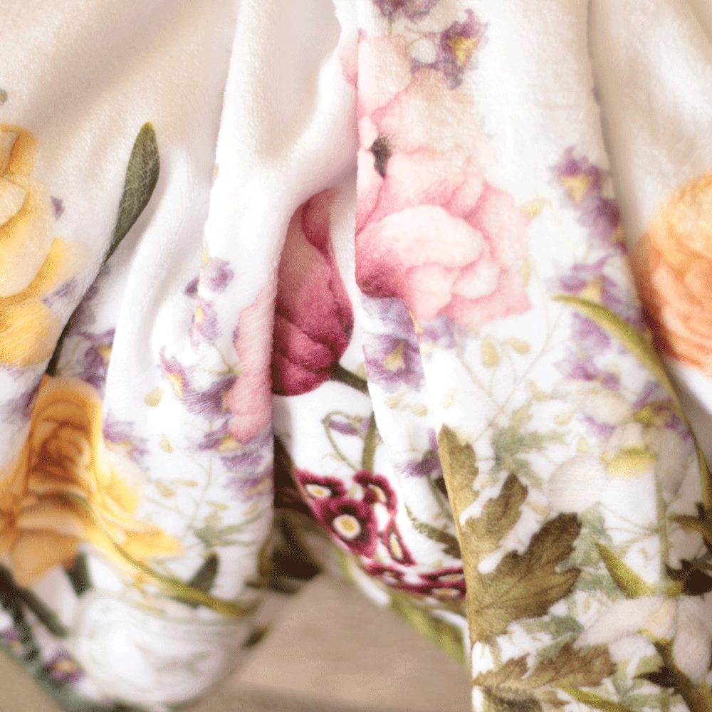 English Country Garden Luxe Blanket