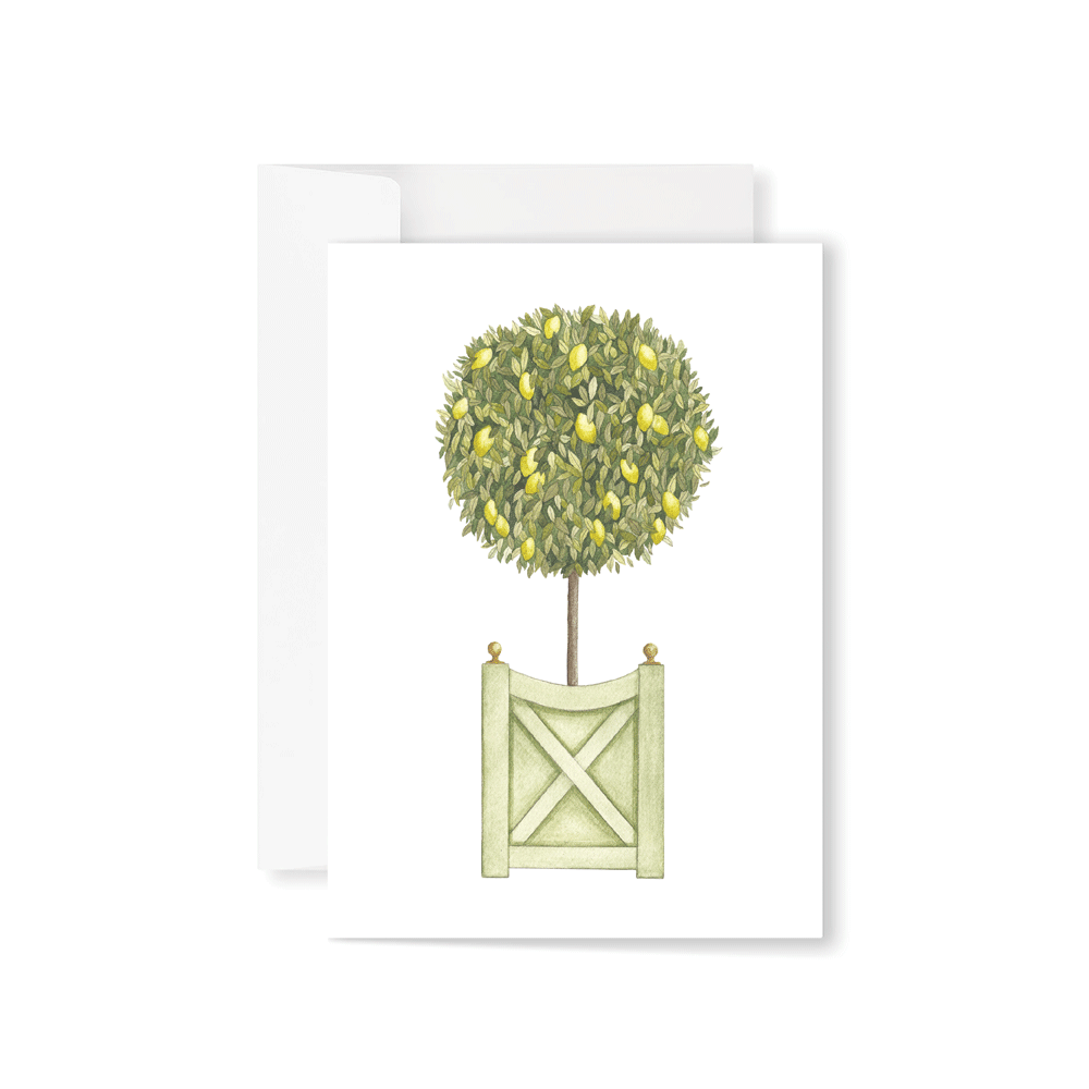 Lemon Tree Topiary greeting card