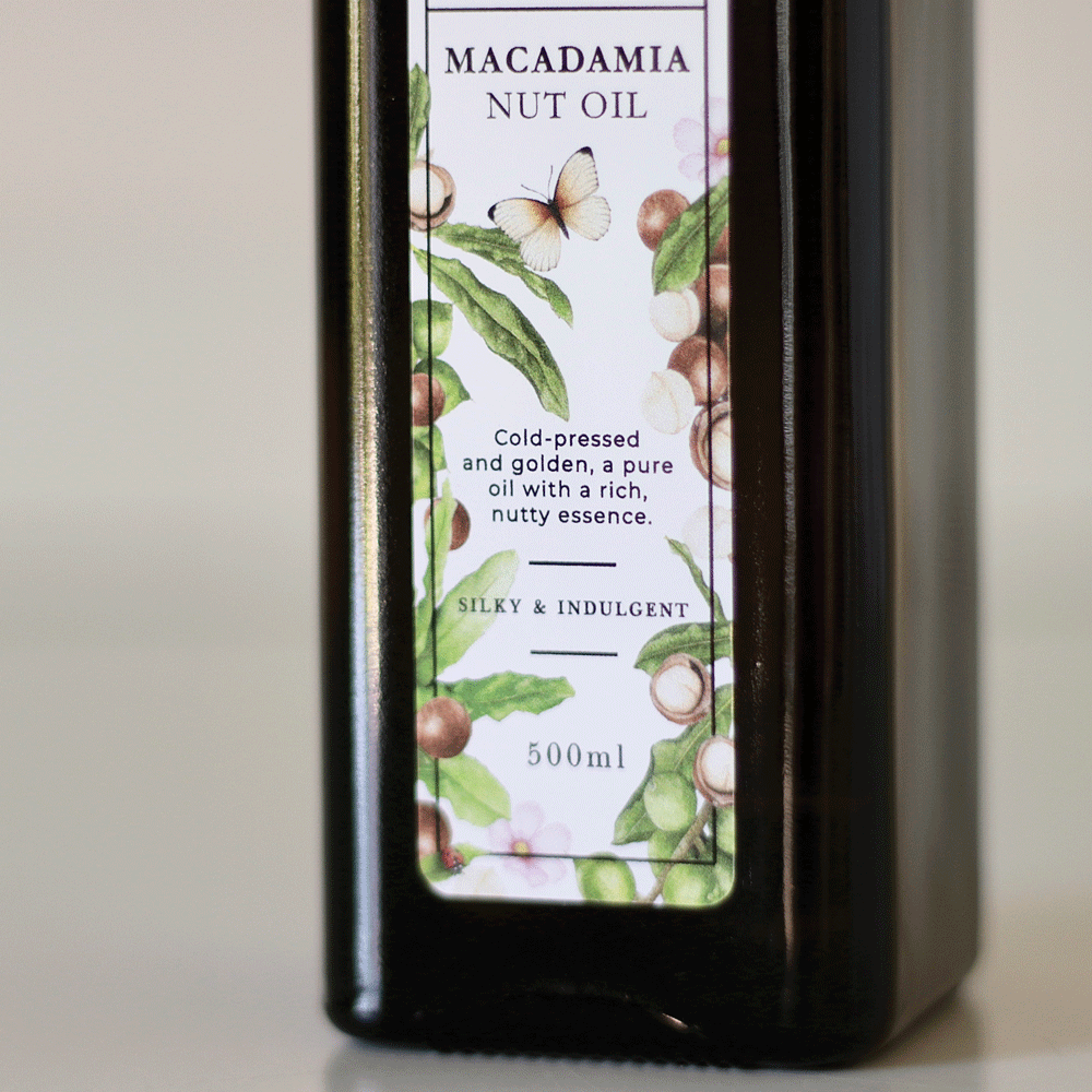 Macadamia Oil (Cold pressed, Extra virgin)