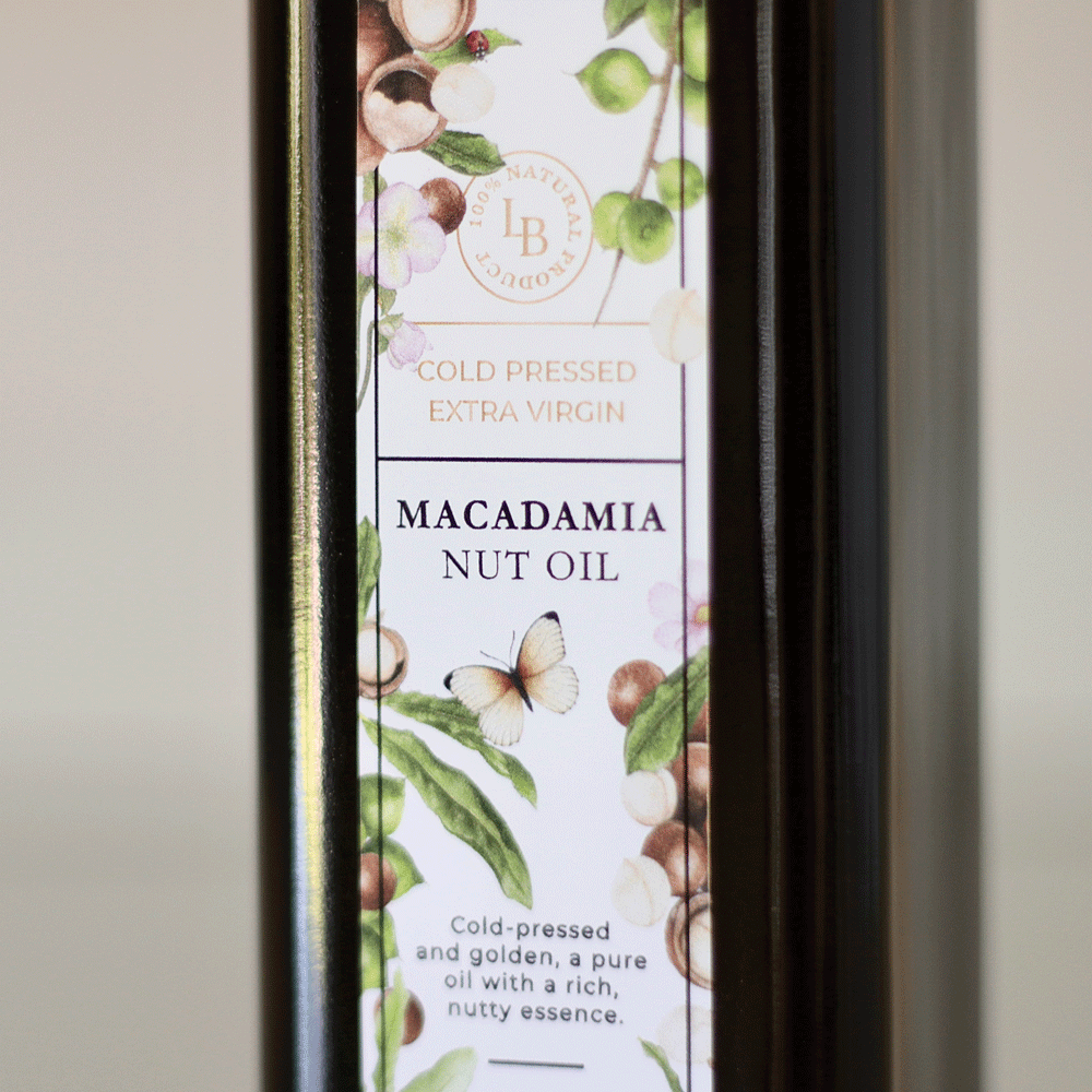 Macadamia Oil (Cold pressed, Extra virgin)