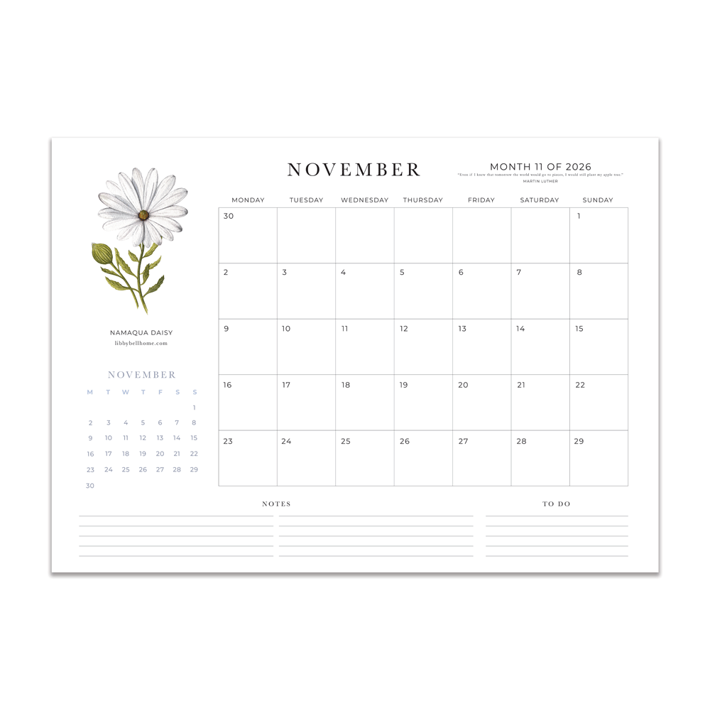 2026 A3 Deskpad Calendar (Large)
