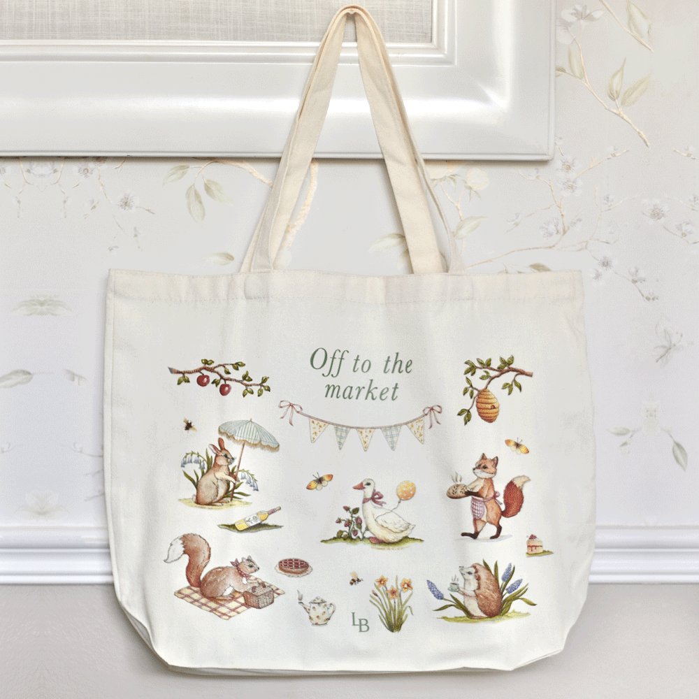 Woodland Picnic Canvas Tote Bag