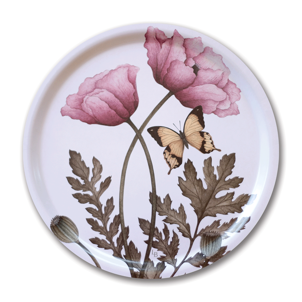 Poppies Round Tray - Large