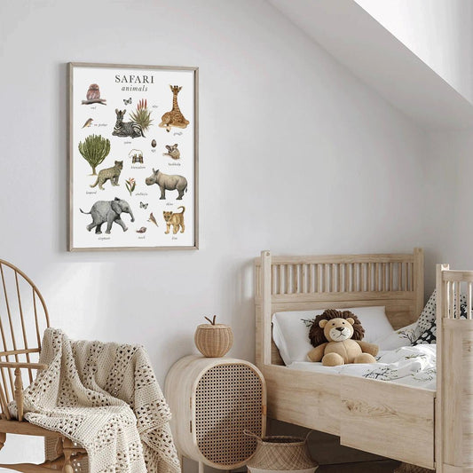 Safari Animals Print Poster