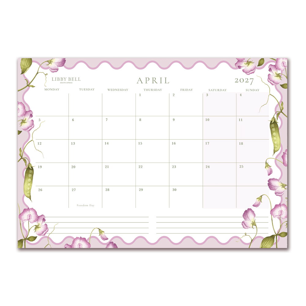 {Pre-Order} The Botanical Year - 2027 Deskpad Calendar (A3 - Large)