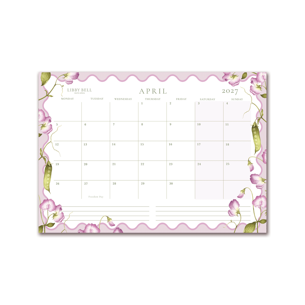 {Pre-Order} The Botanical Year - 2027 Deskpad Calendar (A4 - Medium)