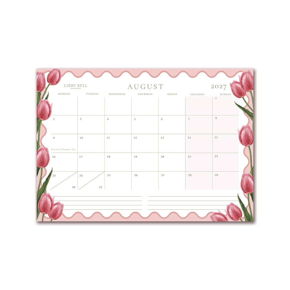 {Pre-Order} The Botanical Year - 2027 Deskpad Calendar (A4 - Medium)