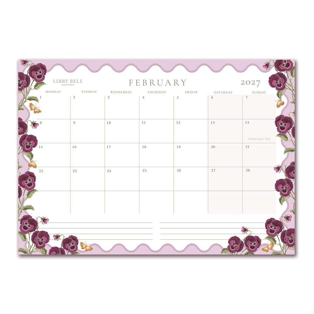{Pre-Order} The Botanical Year - 2027 Deskpad Calendar (A3 - Large)
