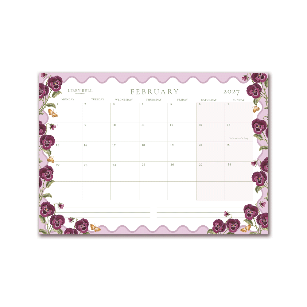{Pre-Order} The Botanical Year - 2027 Deskpad Calendar (A4 - Medium)