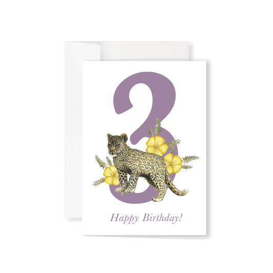 3 - Happy Birthday! Leopard Greeting card