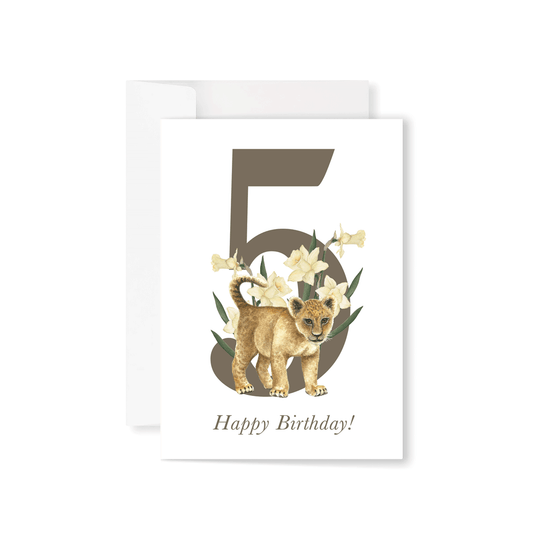 5 - Happy Birthday! Lion Greeting card