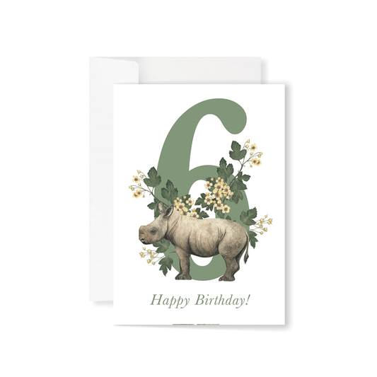 6 - Happy Birthday! Rhino Greeting card