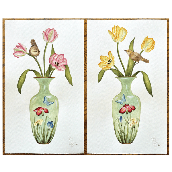 *NEW* Tulip Vases Pair of Originals