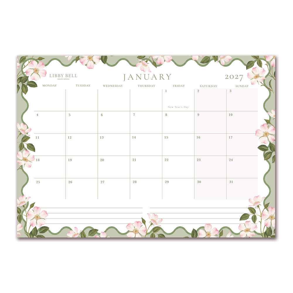 {Pre-Order} The Botanical Year - 2027 Deskpad Calendar (A3 - Large)
