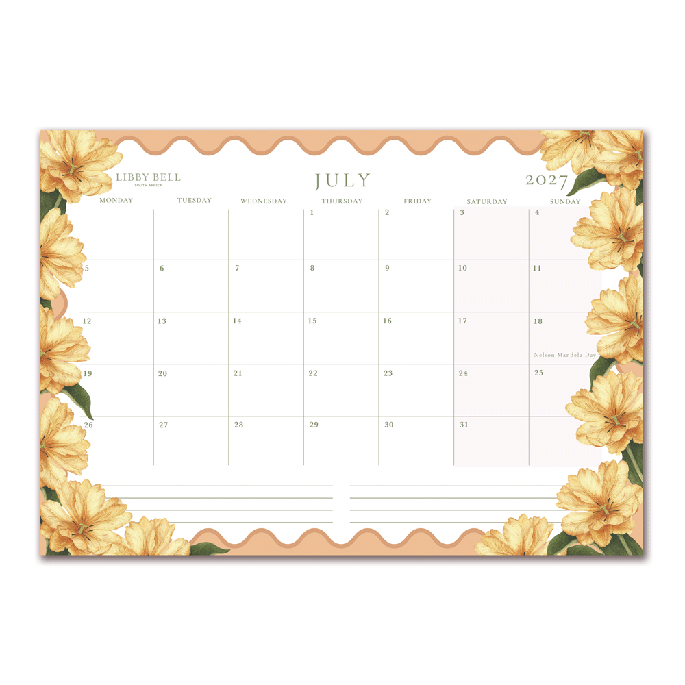 {Pre-Order} The Botanical Year - 2027 Deskpad Calendar (A3 - Large)