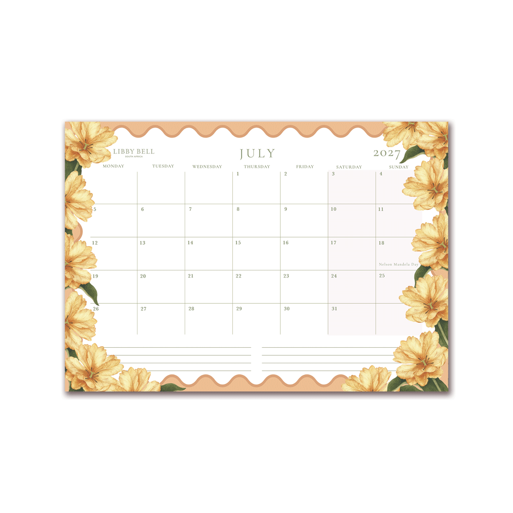 {Pre-Order} The Botanical Year - 2027 Deskpad Calendar (A4 - Medium)