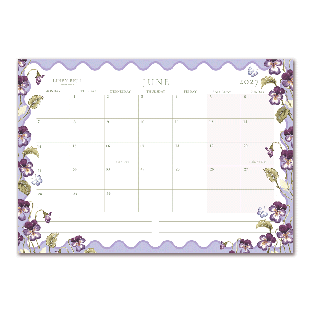 {Pre-Order} The Botanical Year - 2027 Deskpad Calendar (A3 - Large)