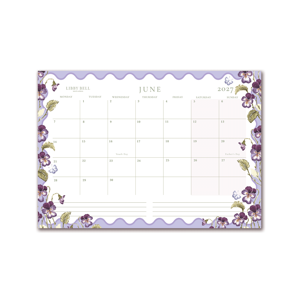 {Pre-Order} The Botanical Year - 2027 Deskpad Calendar (A4 - Medium)