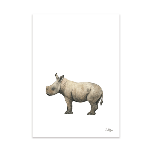 Safari Baby Rhino Print