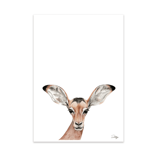 Safari Baby Impala Portrait Print