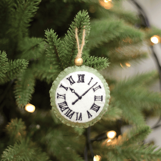 London Clock Felt Ornament