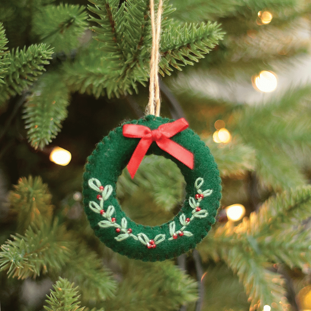 Wreath Felt Ornament