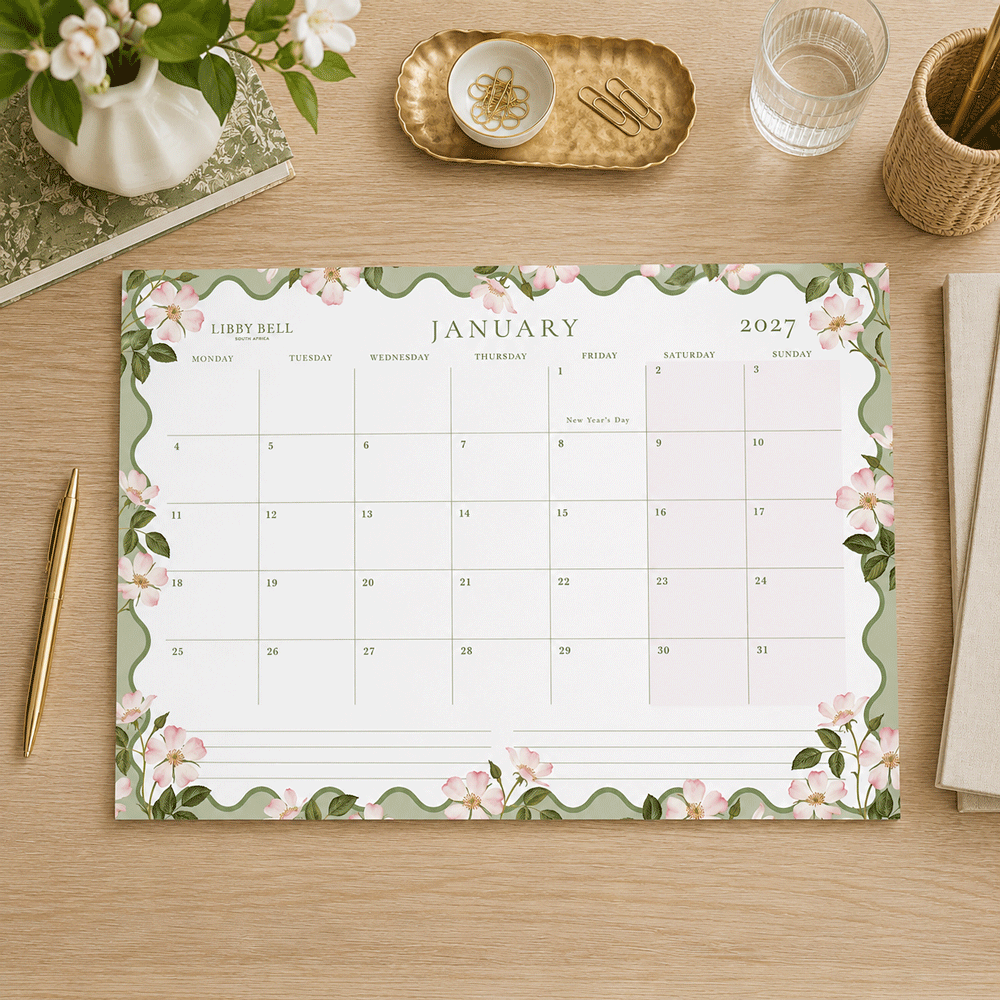 {Pre-Order} The Botanical Year - 2027 Deskpad Calendar (A3 - Large)