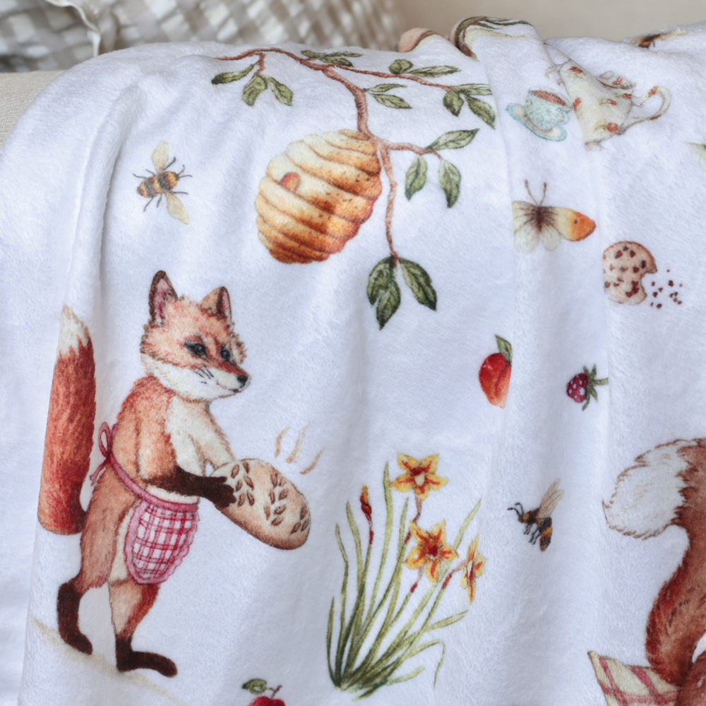 Woodland Picnic Luxe Baby Blanket
