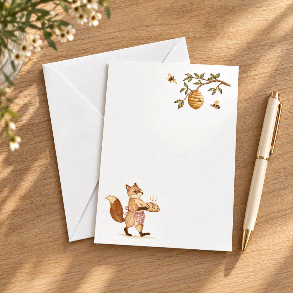 Woodland Picnic Notecard Set