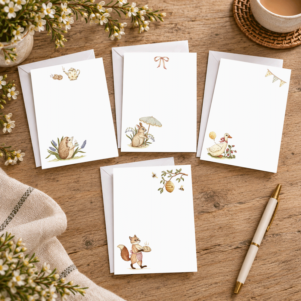 Woodland Picnic Notecard Set