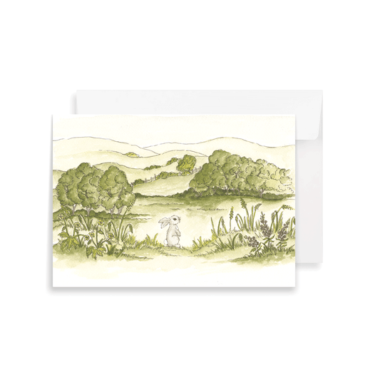 Bunny in the Cotswolds card