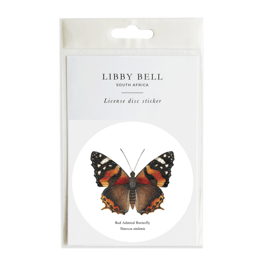 Red Admiral Butterfly License Disc Sticker