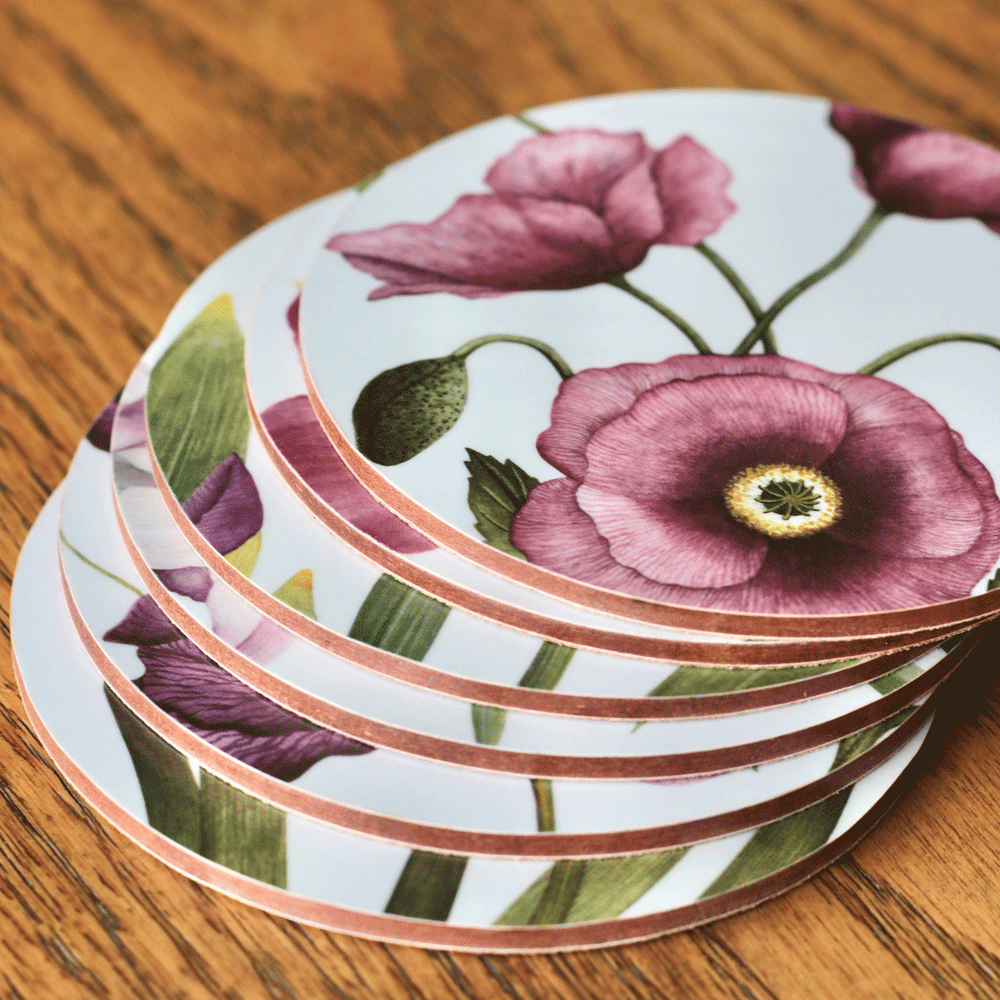 Beautiful Botanicals Coaster Set