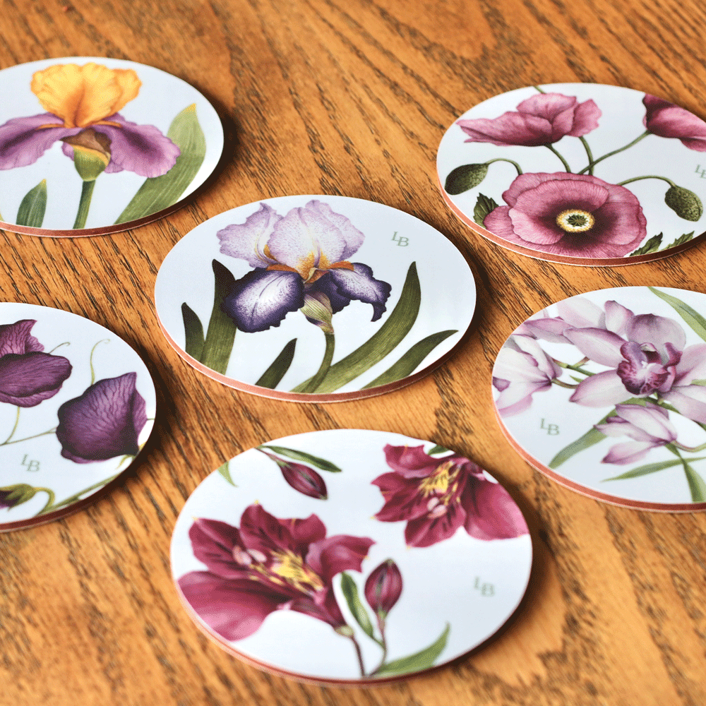 Beautiful Botanicals Coaster Set