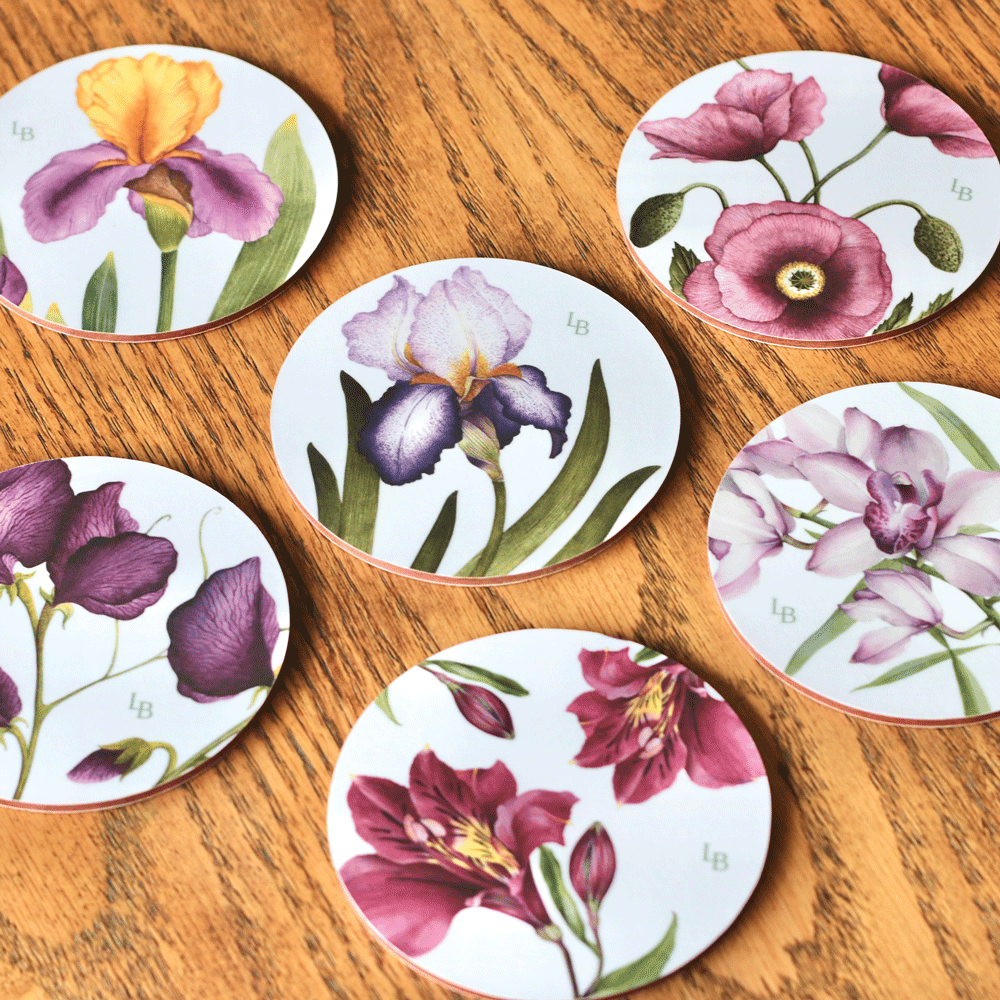 Beautiful Botanicals Coaster Set