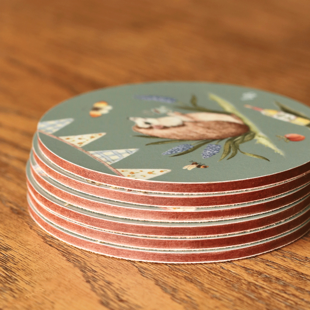 Woodland Picnic Coaster Set