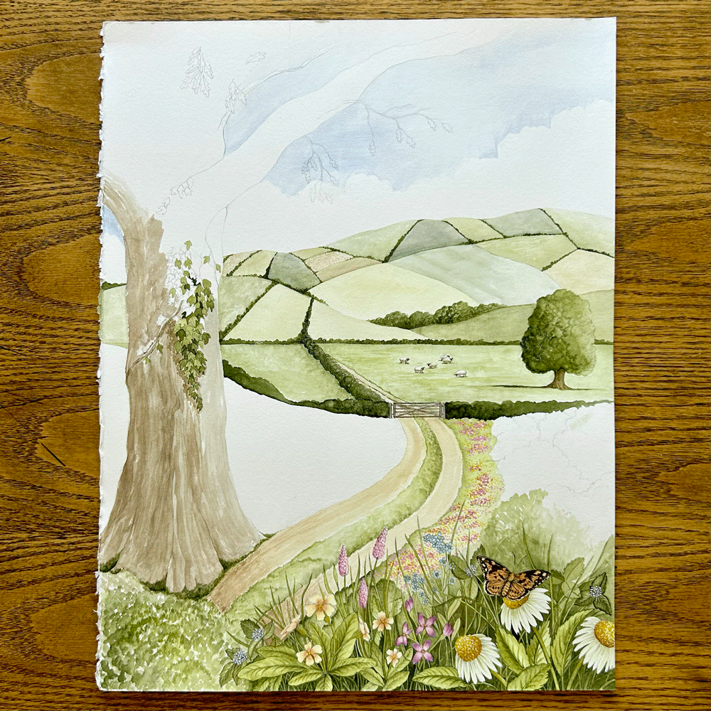 *EARLY-ACCESS* A Countryside Walk - Unframed Original Painting