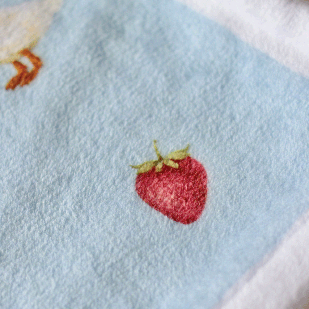 Heirloom Ducks & Strawberries Luxe Baby Blanket